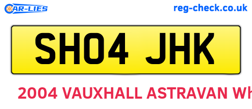 SH04JHK are the vehicle registration plates.