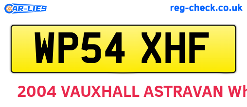 WP54XHF are the vehicle registration plates.