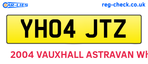 YH04JTZ are the vehicle registration plates.