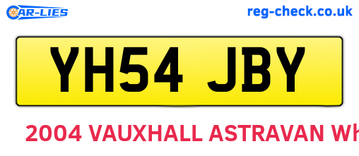 YH54JBY are the vehicle registration plates.