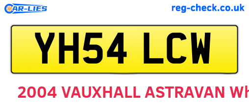 YH54LCW are the vehicle registration plates.