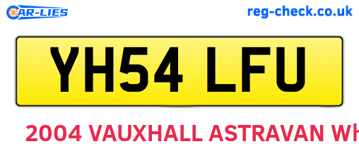 YH54LFU are the vehicle registration plates.