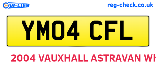 YM04CFL are the vehicle registration plates.