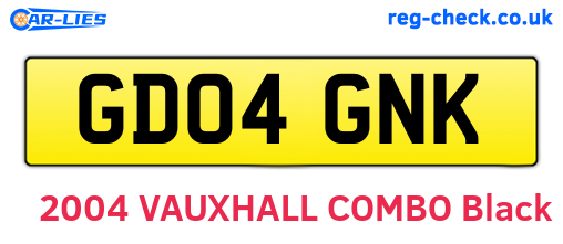 GD04GNK are the vehicle registration plates.