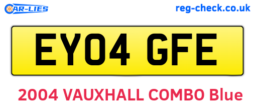 EY04GFE are the vehicle registration plates.