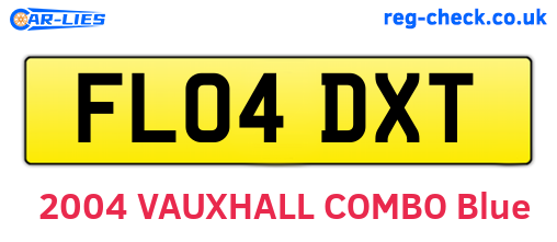 FL04DXT are the vehicle registration plates.