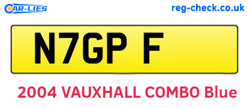 N7GPF are the vehicle registration plates.
