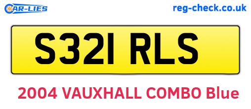 S321RLS are the vehicle registration plates.