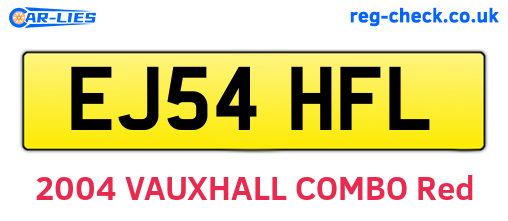 EJ54HFL are the vehicle registration plates.