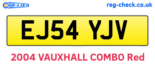 EJ54YJV are the vehicle registration plates.