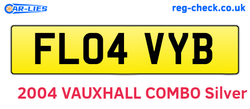 FL04VYB are the vehicle registration plates.