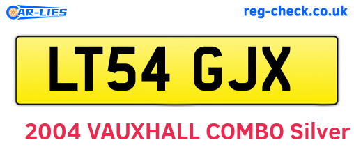 LT54GJX are the vehicle registration plates.