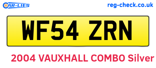 WF54ZRN are the vehicle registration plates.