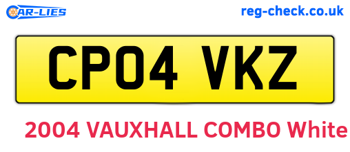 CP04VKZ are the vehicle registration plates.