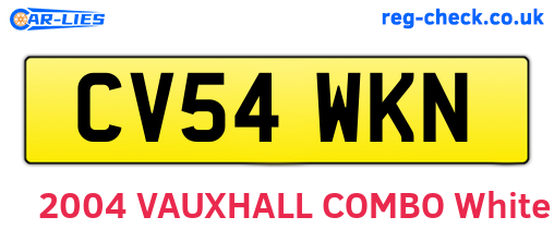 CV54WKN are the vehicle registration plates.