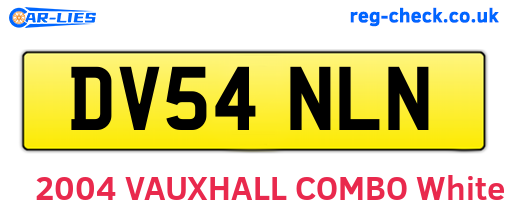 DV54NLN are the vehicle registration plates.