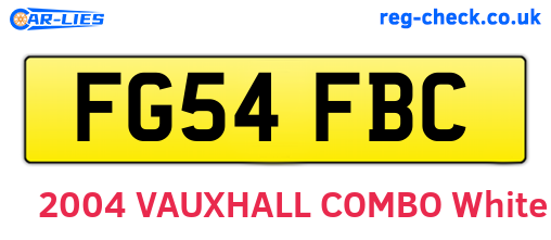 FG54FBC are the vehicle registration plates.