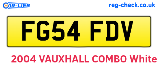 FG54FDV are the vehicle registration plates.