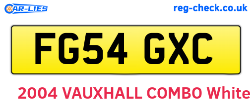 FG54GXC are the vehicle registration plates.