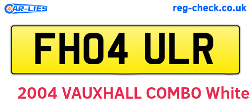 FH04ULR are the vehicle registration plates.