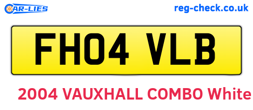 FH04VLB are the vehicle registration plates.