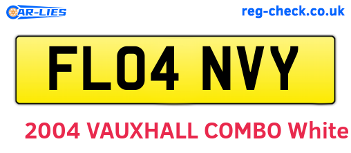 FL04NVY are the vehicle registration plates.