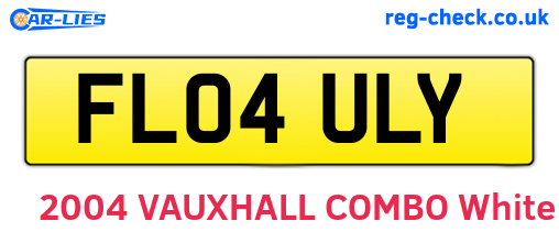 FL04ULY are the vehicle registration plates.