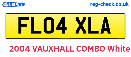 FL04XLA are the vehicle registration plates.