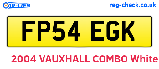 FP54EGK are the vehicle registration plates.