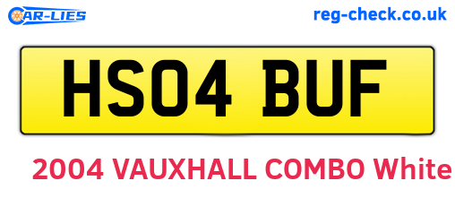HS04BUF are the vehicle registration plates.