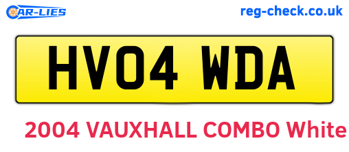 HV04WDA are the vehicle registration plates.