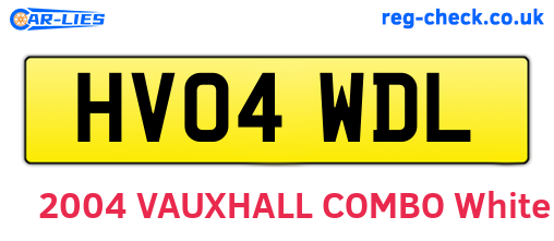 HV04WDL are the vehicle registration plates.