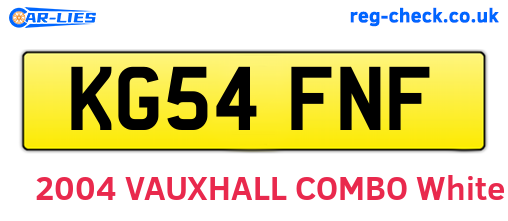 KG54FNF are the vehicle registration plates.