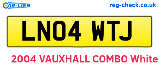 LN04WTJ are the vehicle registration plates.