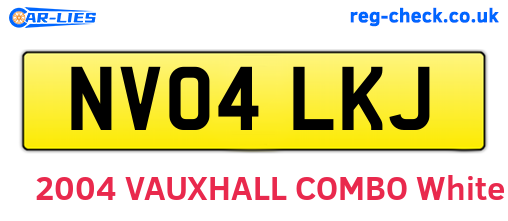NV04LKJ are the vehicle registration plates.