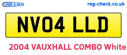 NV04LLD are the vehicle registration plates.