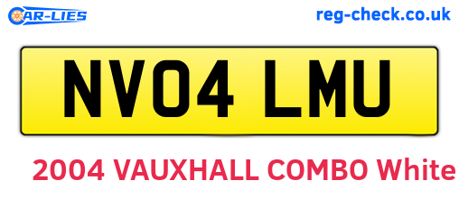 NV04LMU are the vehicle registration plates.