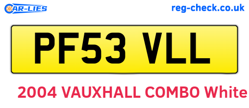 PF53VLL are the vehicle registration plates.