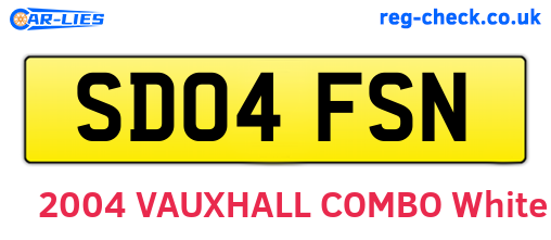 SD04FSN are the vehicle registration plates.