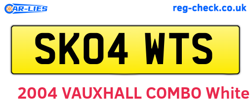 SK04WTS are the vehicle registration plates.