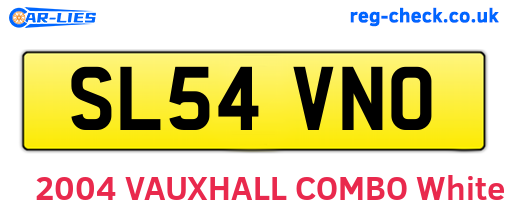SL54VNO are the vehicle registration plates.