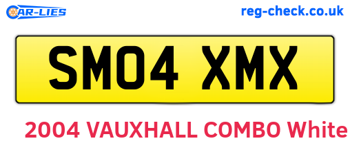 SM04XMX are the vehicle registration plates.