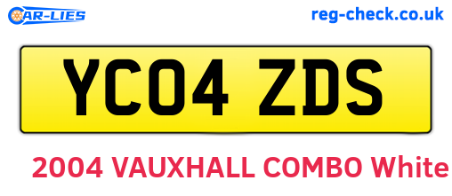 YC04ZDS are the vehicle registration plates.