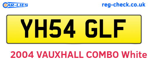YH54GLF are the vehicle registration plates.