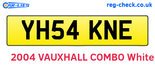 YH54KNE are the vehicle registration plates.