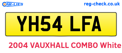 YH54LFA are the vehicle registration plates.