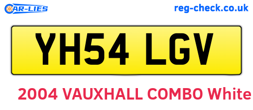 YH54LGV are the vehicle registration plates.