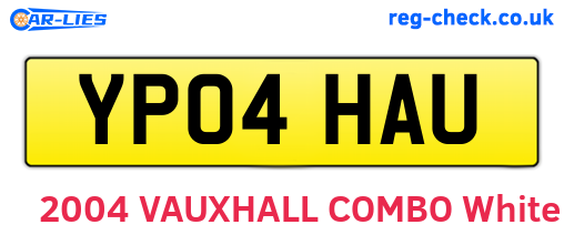 YP04HAU are the vehicle registration plates.