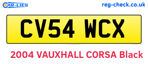 CV54WCX are the vehicle registration plates.