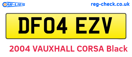DF04EZV are the vehicle registration plates.